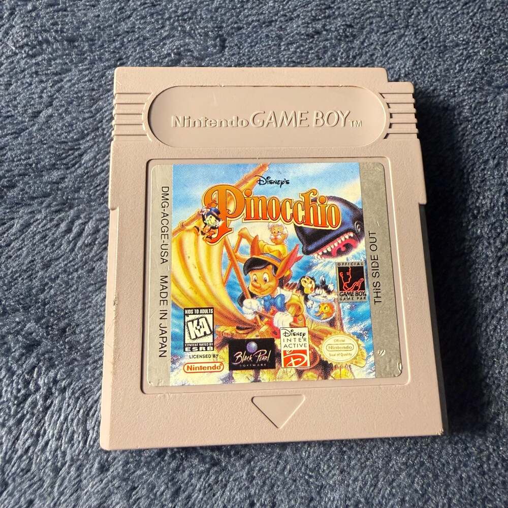 Disney's Pinocchio Nintendo Game Boy Cartridge